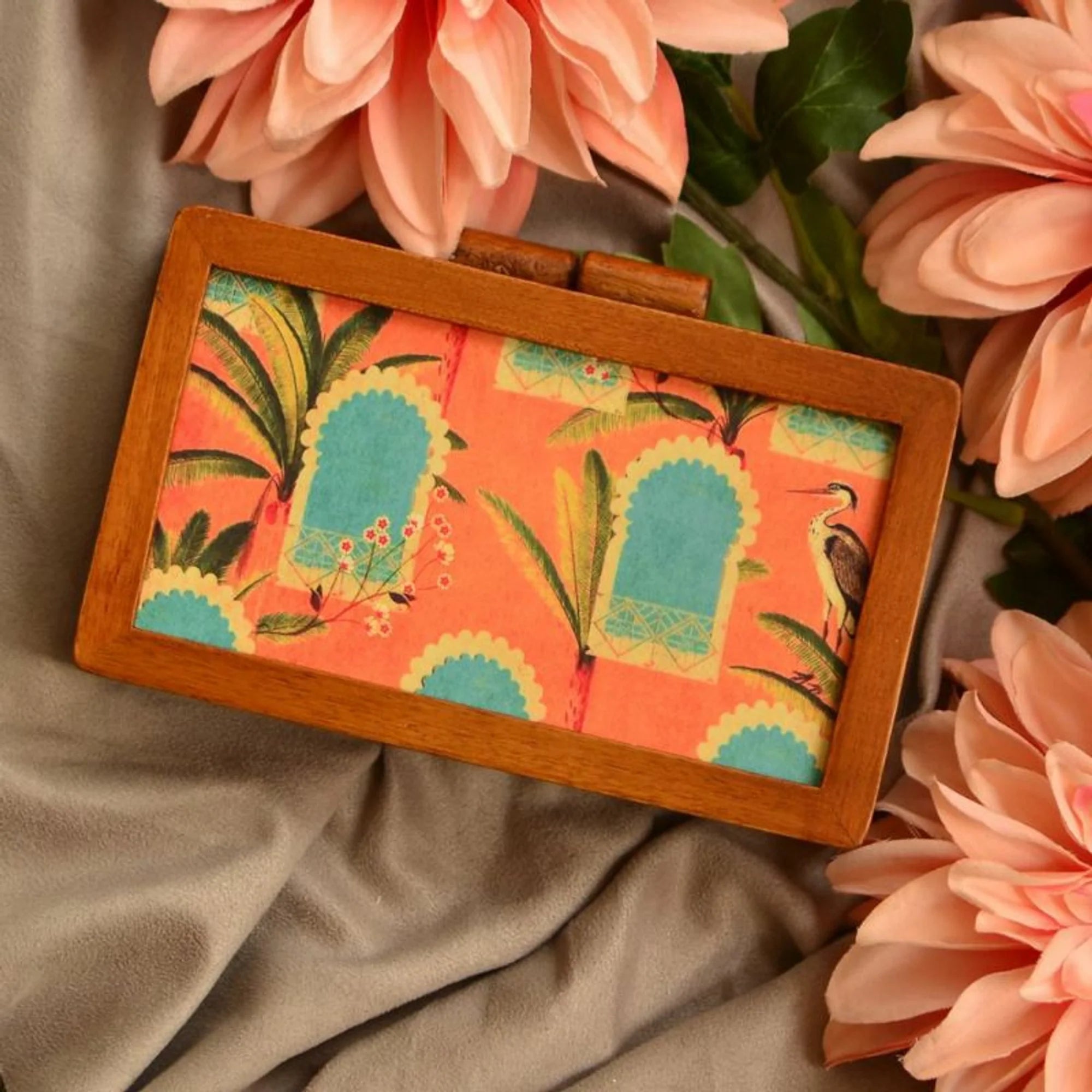 Colorful Wooden Clutch