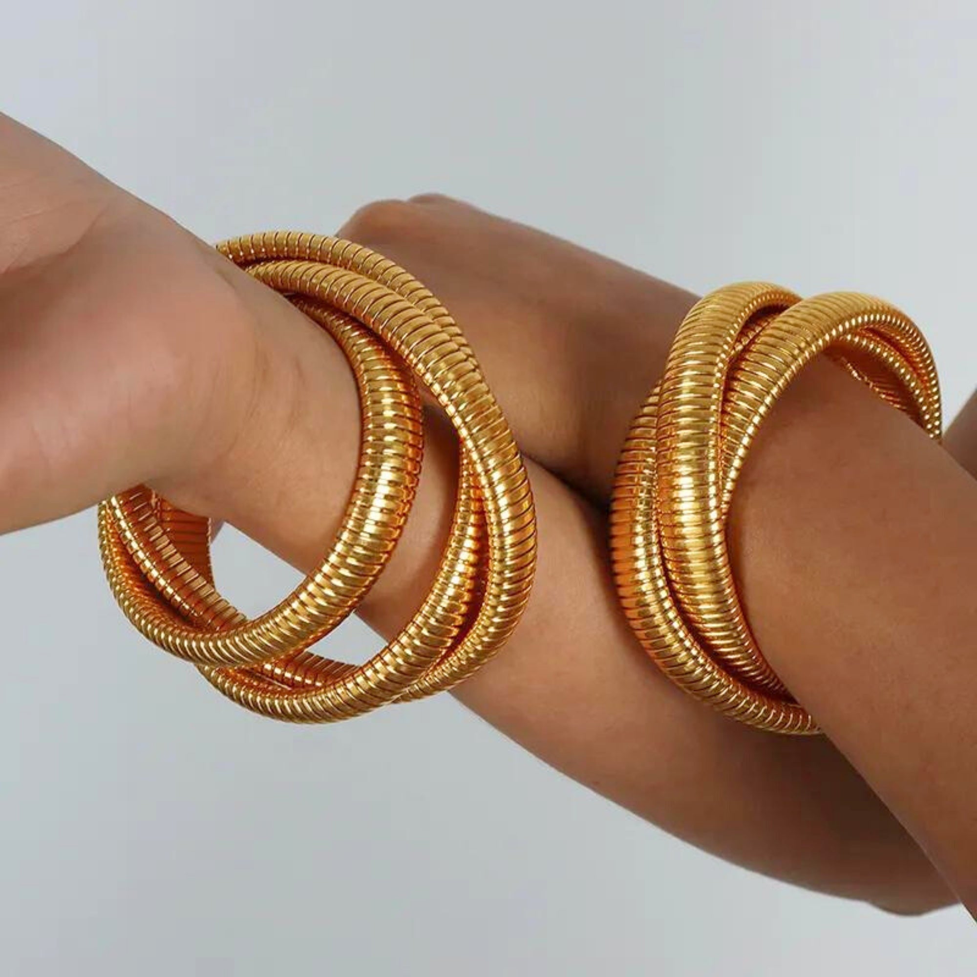Triple Coil Chunky Bracelet