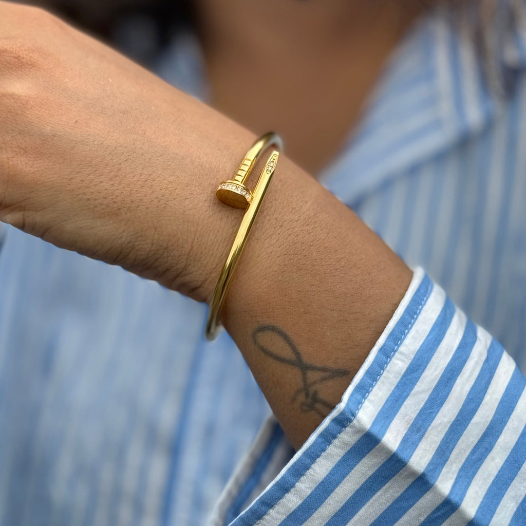 Nail Studded Diamond Kada