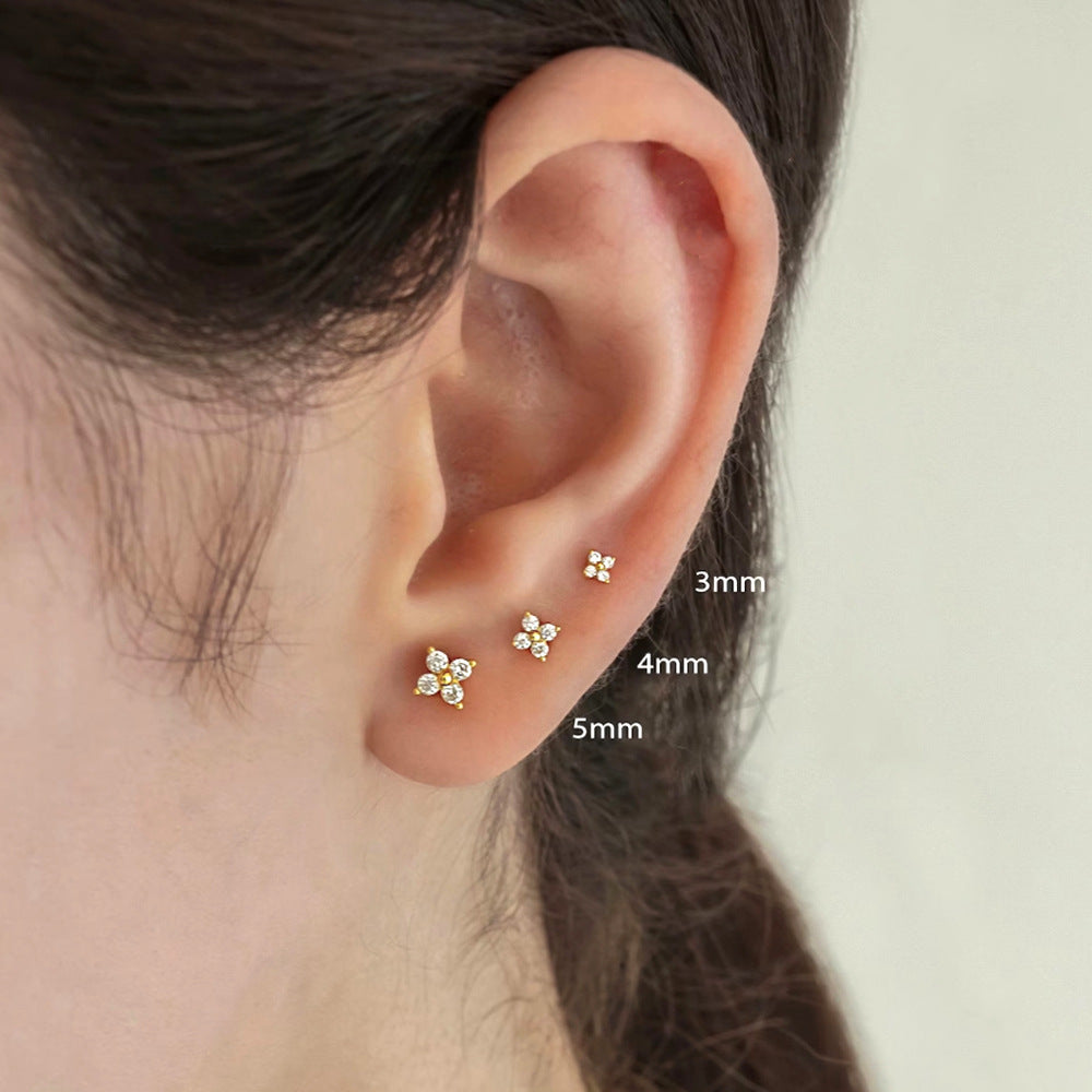 Three Flower Piercing [In Pair]