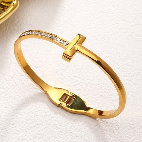 Golden T Sparkle Kada