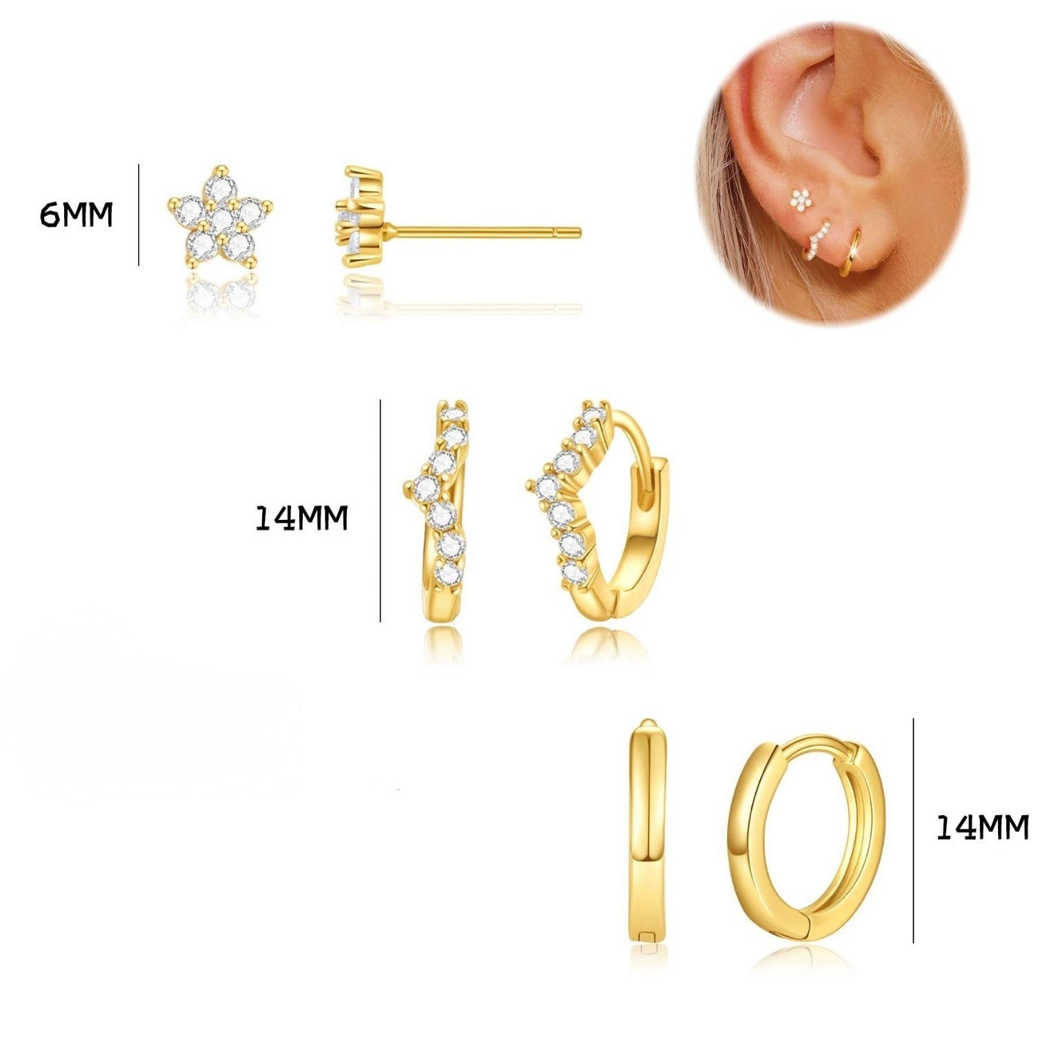 Amber Aura  Earrings Set