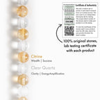 Abundance Citrine and Clear Quartz Natural Stone Bracelet