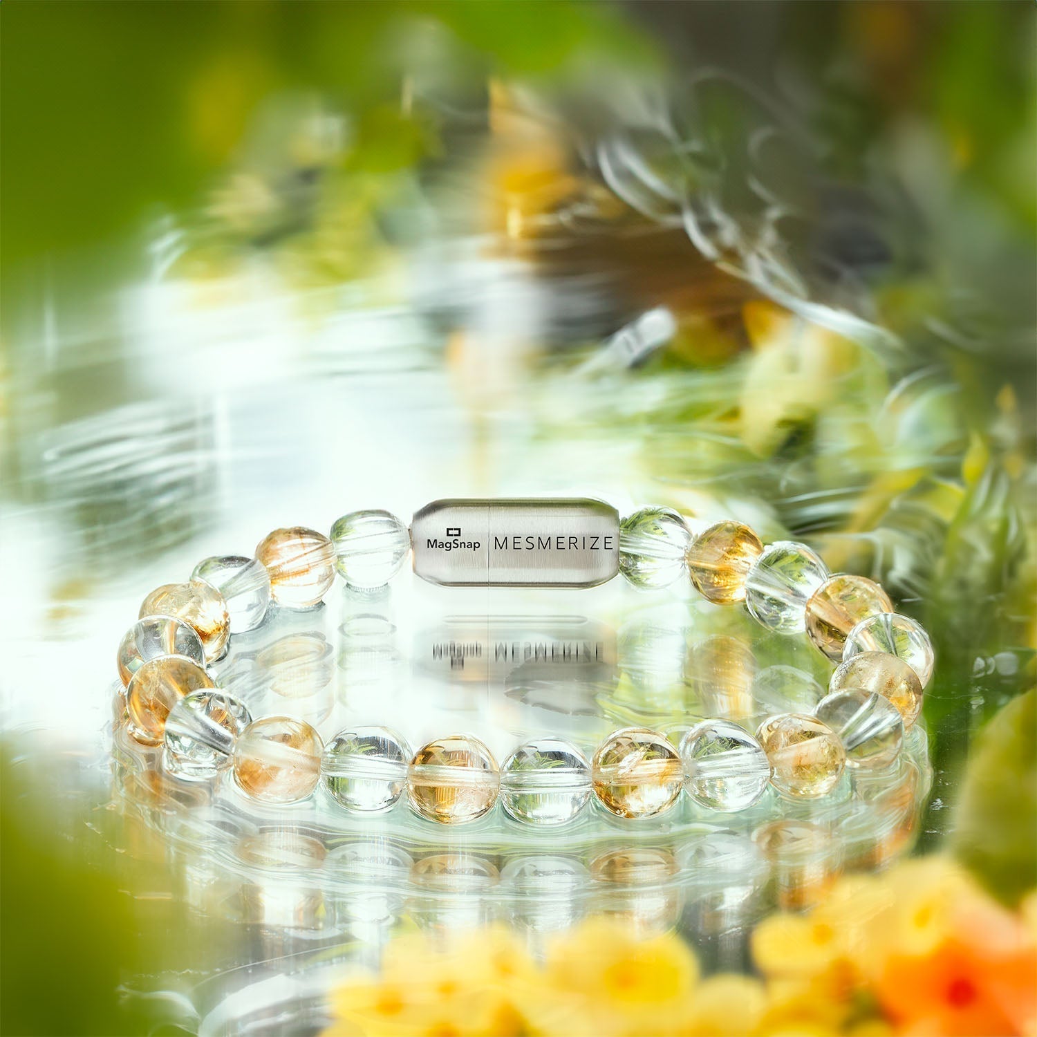 Abundance Citrine and Clear Quartz Natural Stone Bracelet