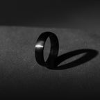 Black Dome Band Ring