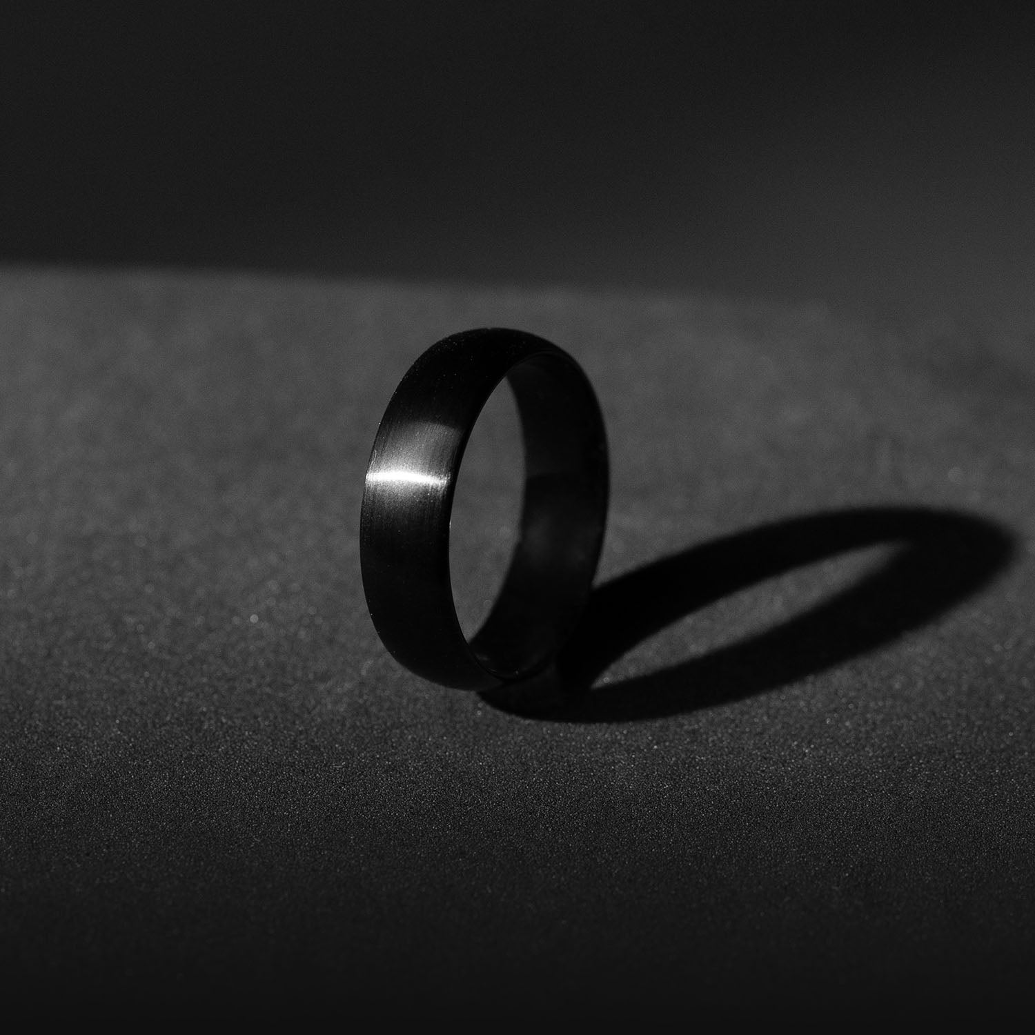 Black Dome Band Ring