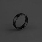 Black Dome Band Ring