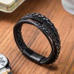 Rebel Grip Draped NeoLeather Bracelet with MagSlide