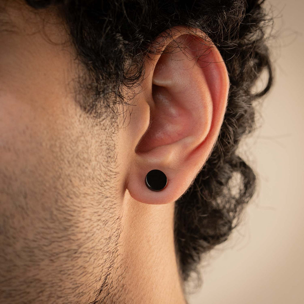 Round Stud Earrings-Pair