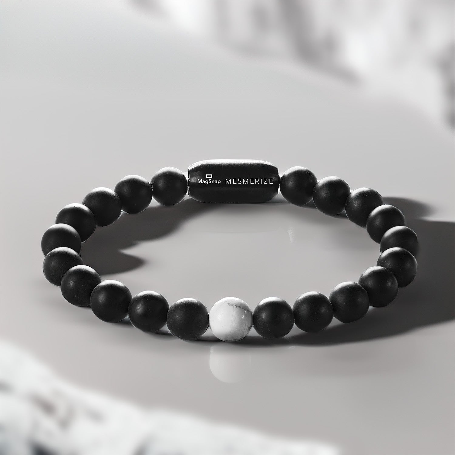 Black Onyx and Howlite Bracelet With MagSnap 2