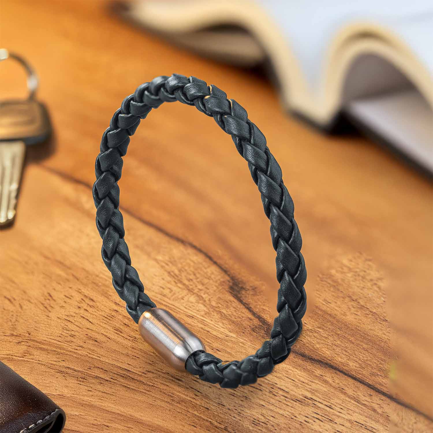 Alpha Braided NeoLeather Bracelet with MagSnap2