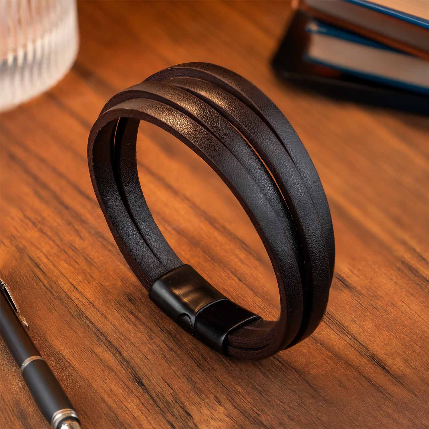 Forge Layered NeoLeather Bracelet with MagSlide