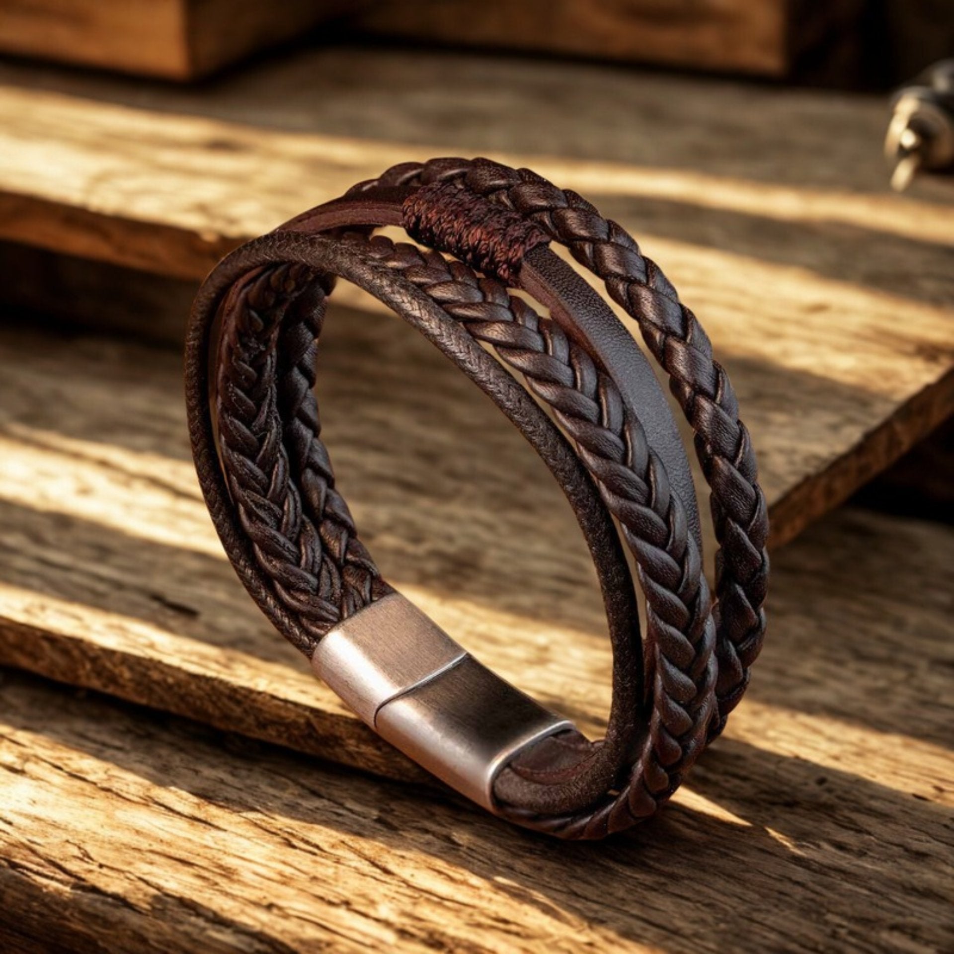 Rebel Grip Draped NeoLeather Bracelet with MagSlide