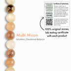 Calming Multi Moon Natural Stone Bracelet