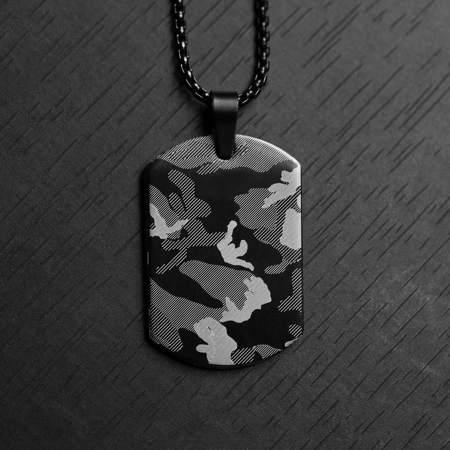Classic Camo  Dog Tag Necklace