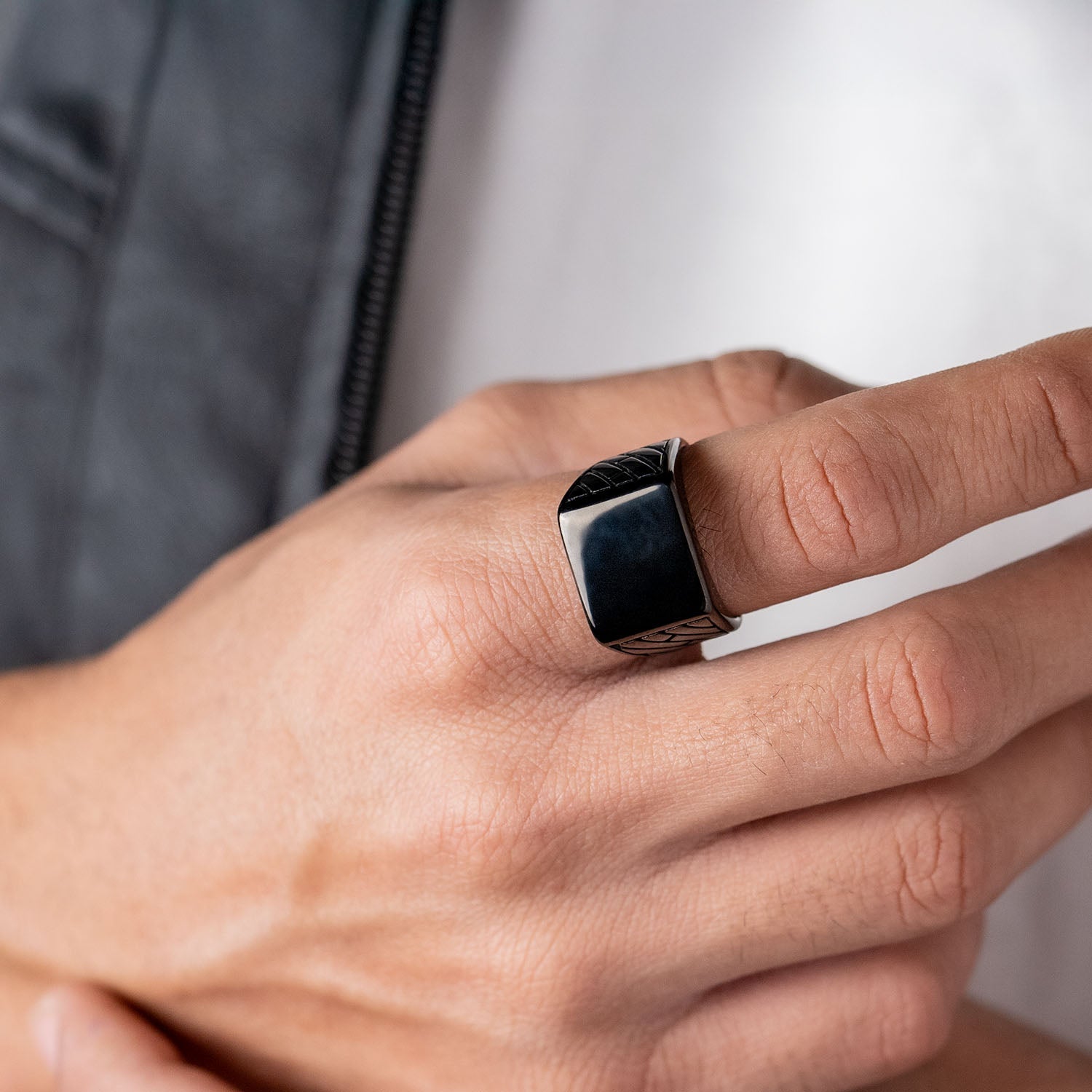 Black Hercules Signet Ring