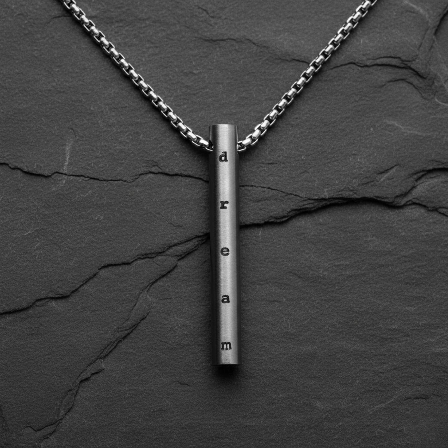 Motivation Minimal Barrel Necklace