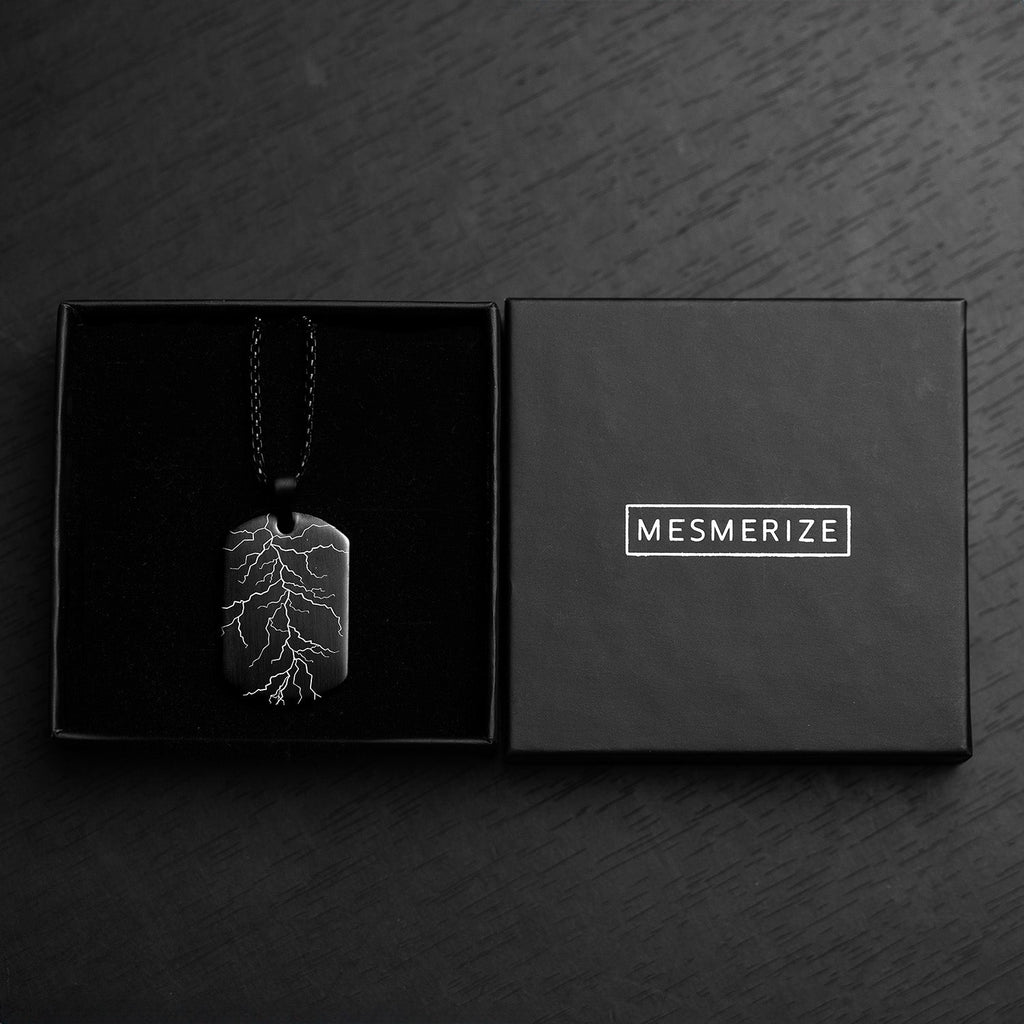 Electro Pulse Dog Tag Necklace