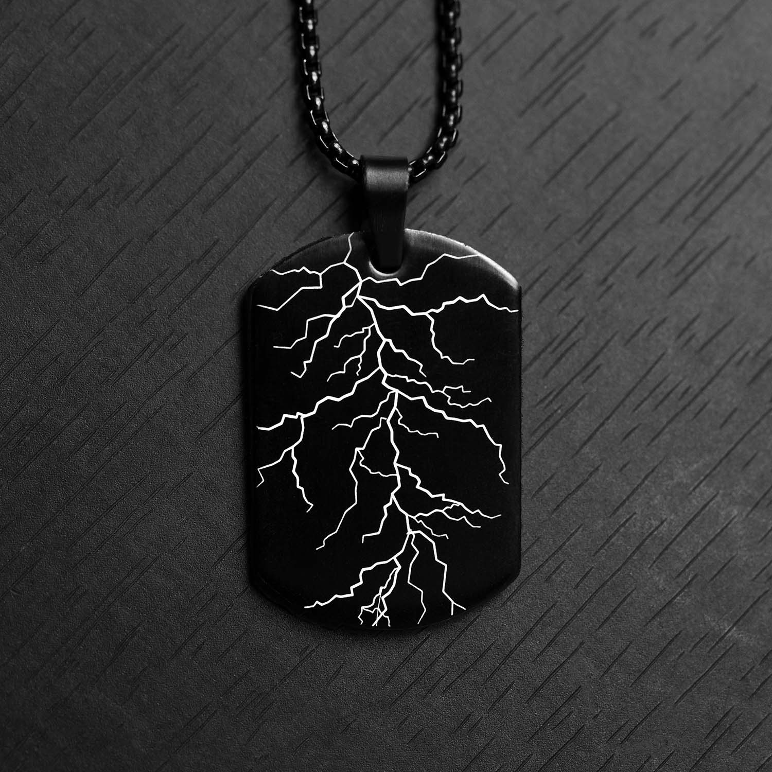 Electro Pulse Dog Tag Necklace