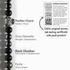 Focus Black Panther 2.0 Natural Stone Bracelet with MagSnap 2