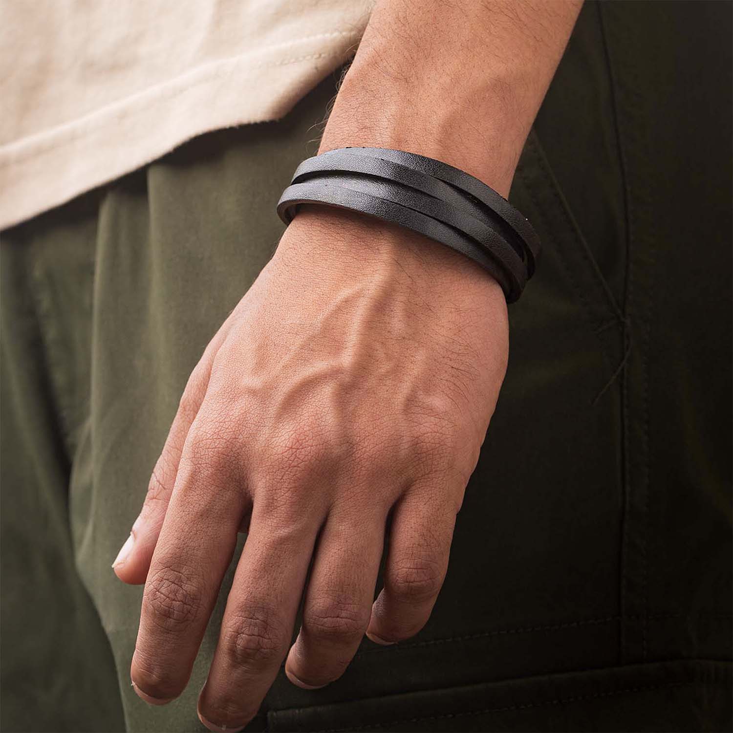 Forge Layered NeoLeather Bracelet with MagSlide