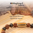 Onyx Gold Tiger Eye Natural Stone Bracelet with MagSnap 2