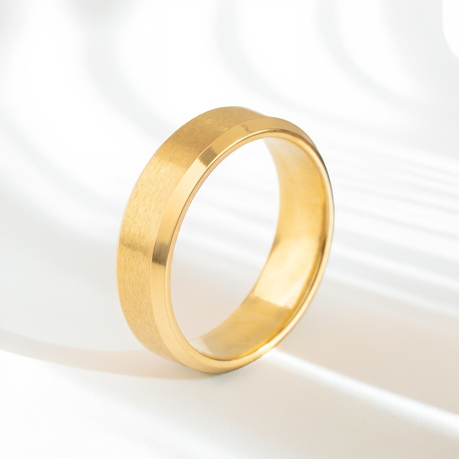 Personalised Beveled Band Ring