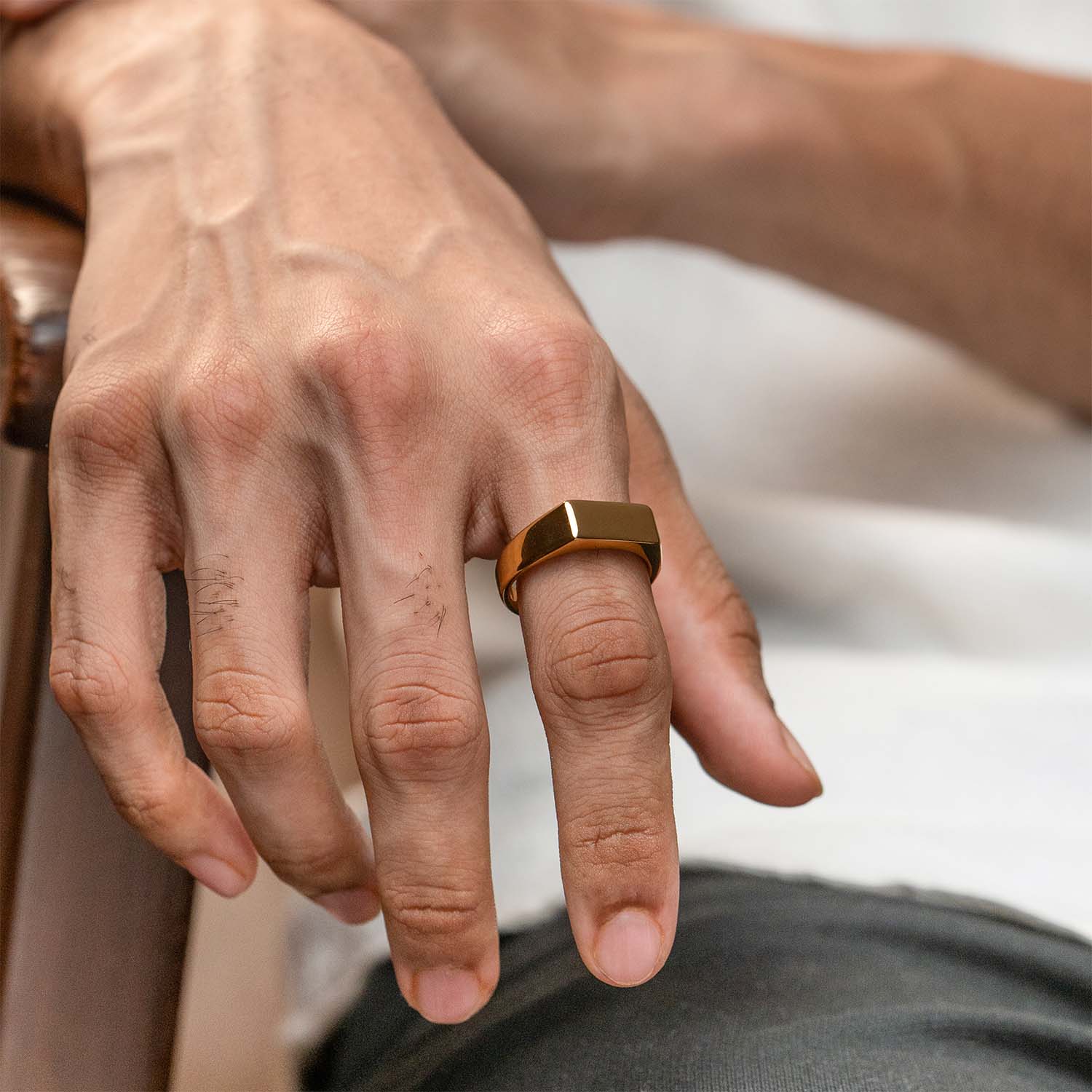 Personalised Noir Band Ring