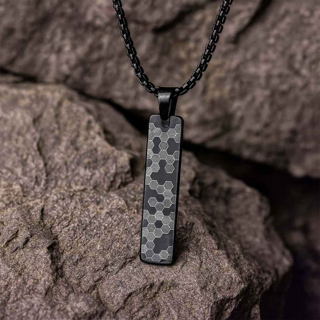 Hex Matrix Mini Tag Necklace