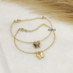 Butterfly Wire Charm Bracelet