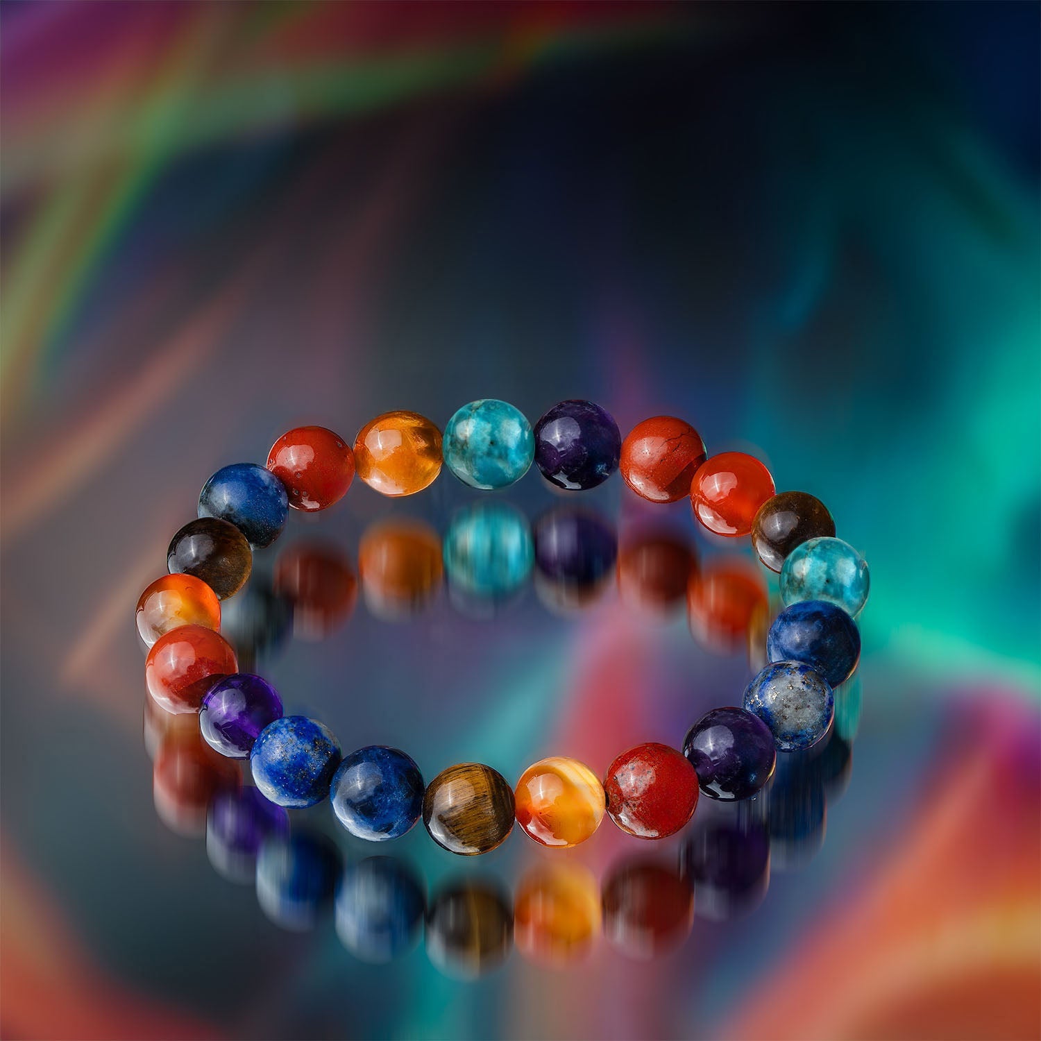 Multi Chakra Natural Stone Bracelet