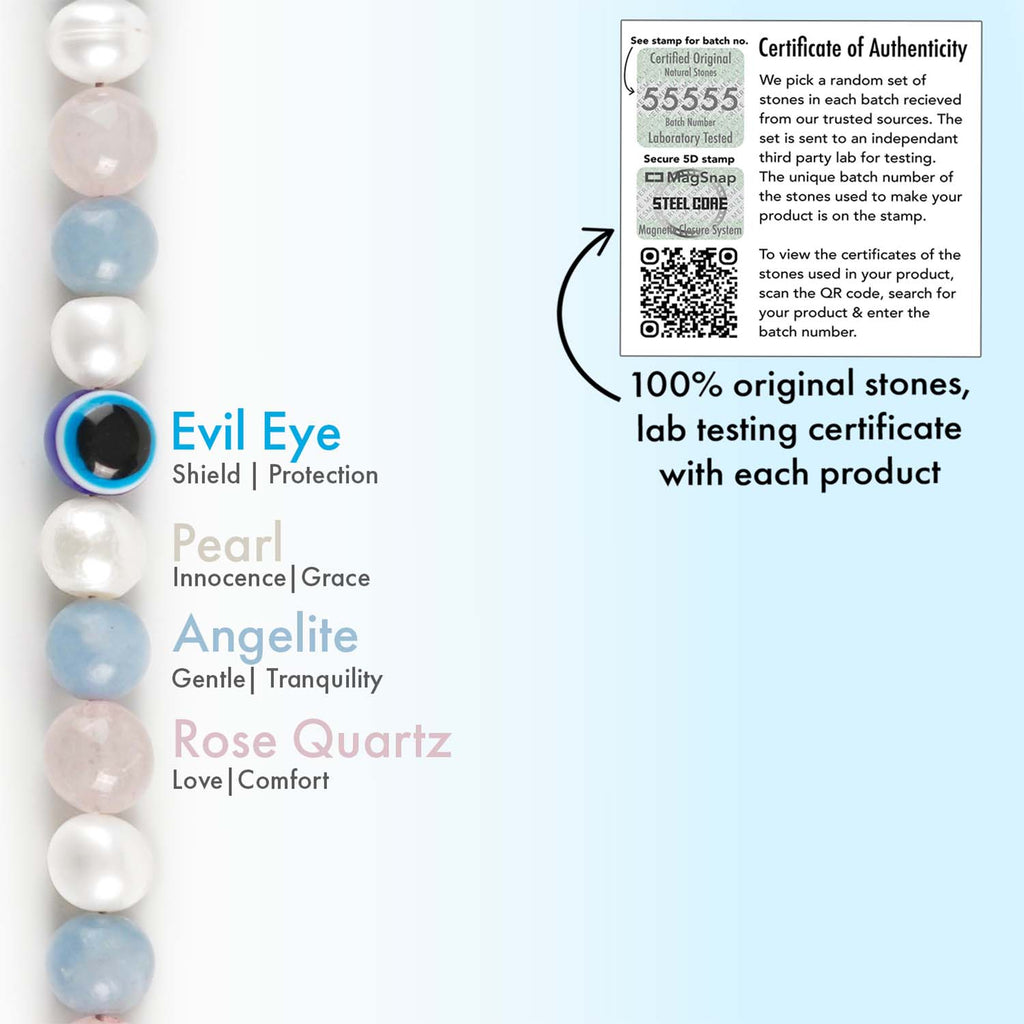 Peaceful Aura Natural Stone Bracelet with MagSnap2