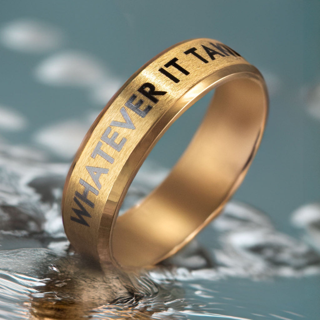 Personalised Beveled Band Ring