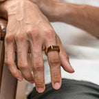 Personalised Noir Band Ring