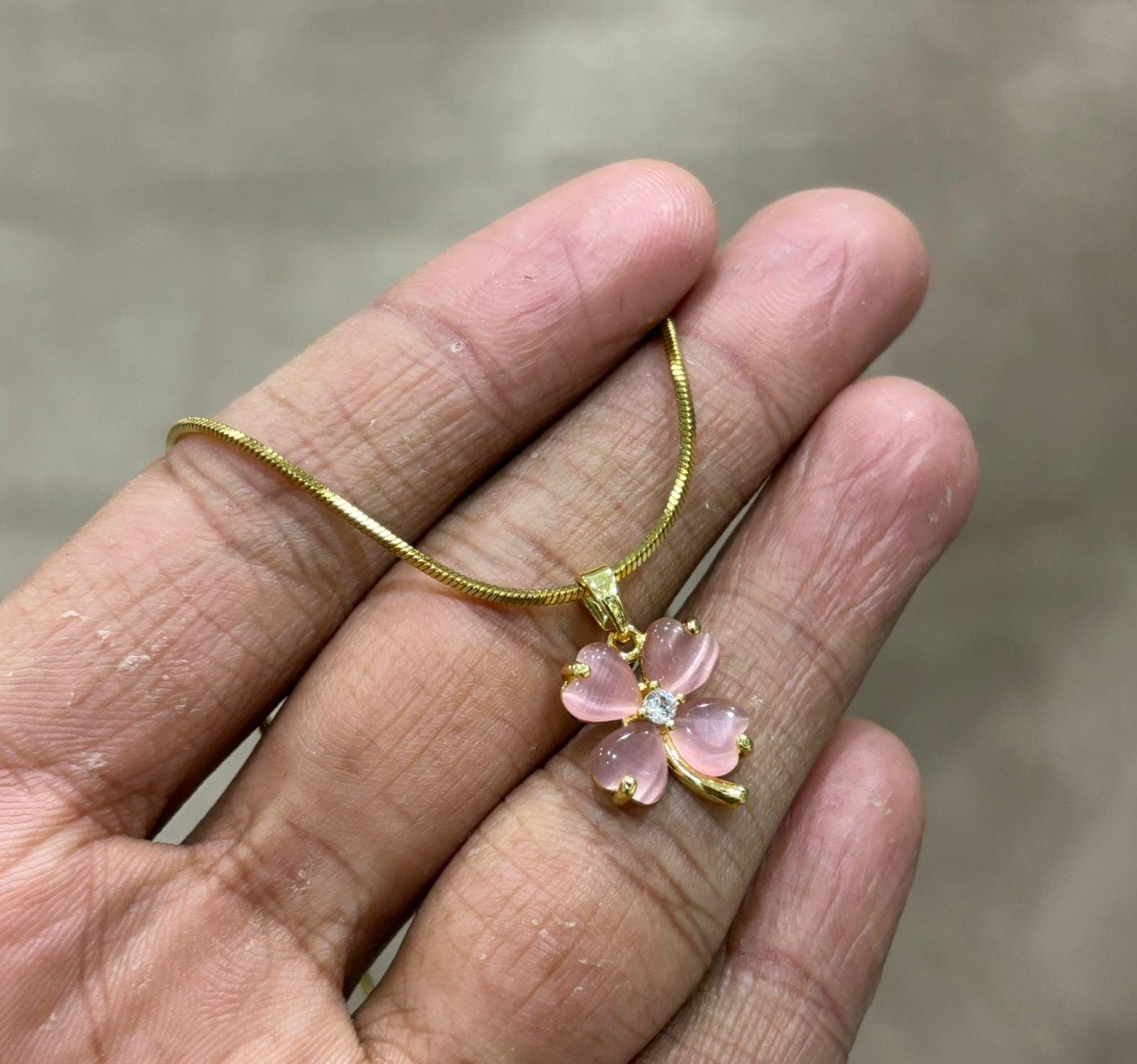 Pink Flower Necklace