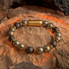 Sacred Growth Pyrite & Saffordite Natural Stone Bracelet With MagSnap2