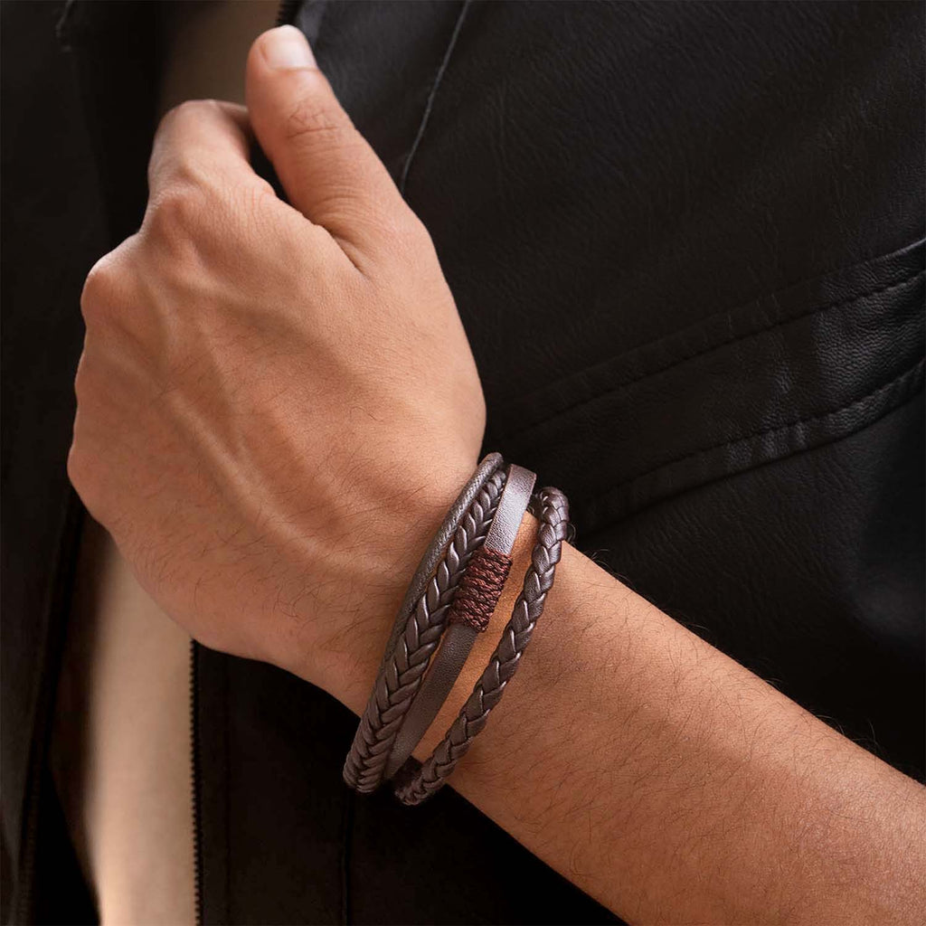 Rebel Grip Draped NeoLeather Bracelet with MagSlide