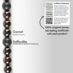 Sacred Saffordite & Garnet Natural Stone Bracelet With MagSnap2