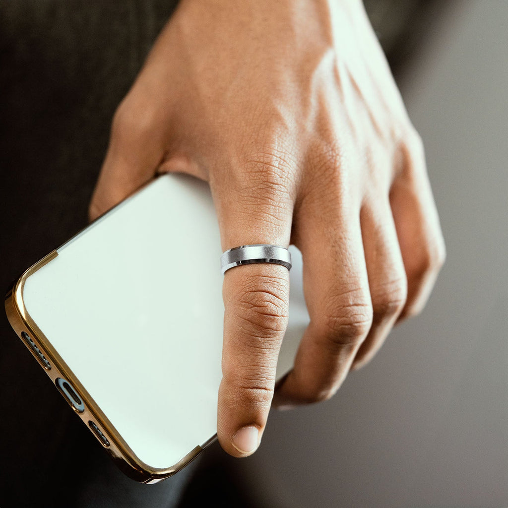 Personalised Beveled Band Ring