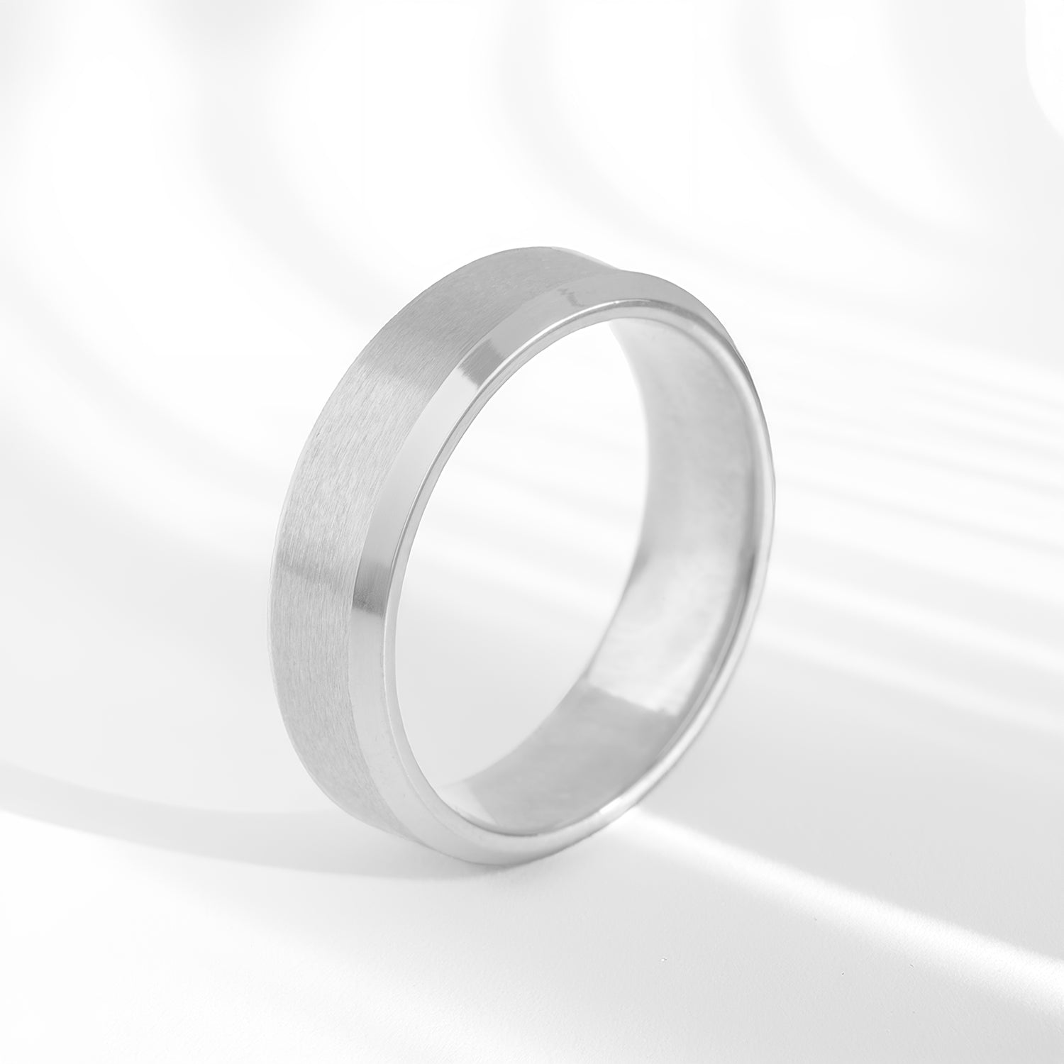Personalised Beveled Band Ring