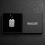 Damascus Steel Dog Tag Necklace