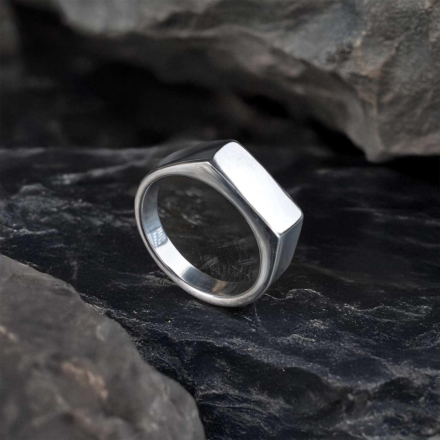 Personalised Noir Band Ring
