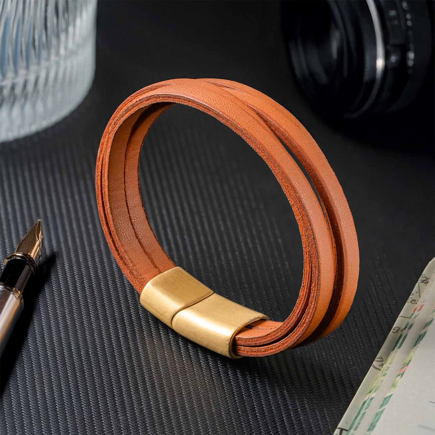 Forge Layered NeoLeather Bracelet with MagSlide