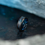 Blue Streak Tungsten Carbide Band Ring