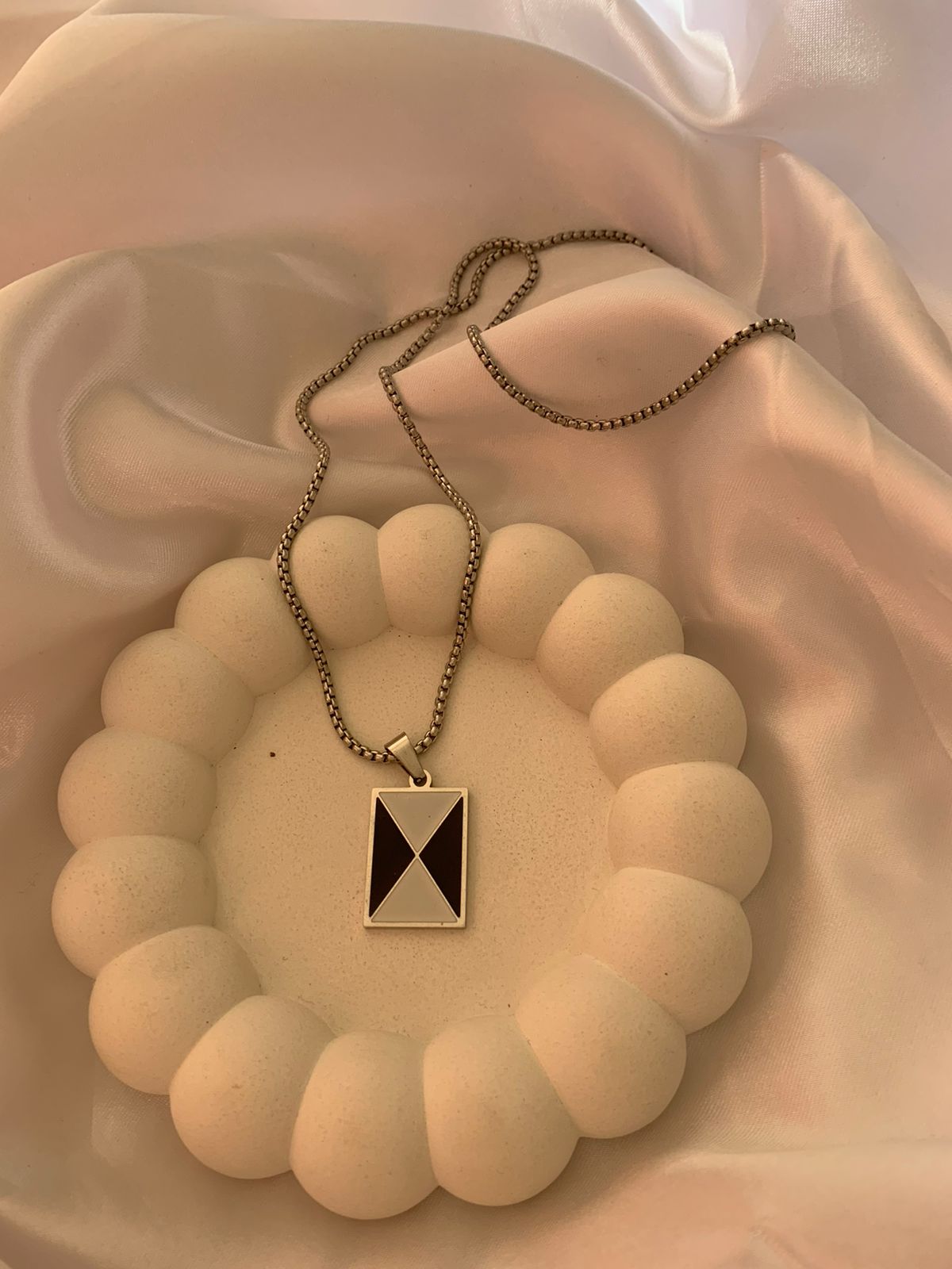 Silver Square Necklace