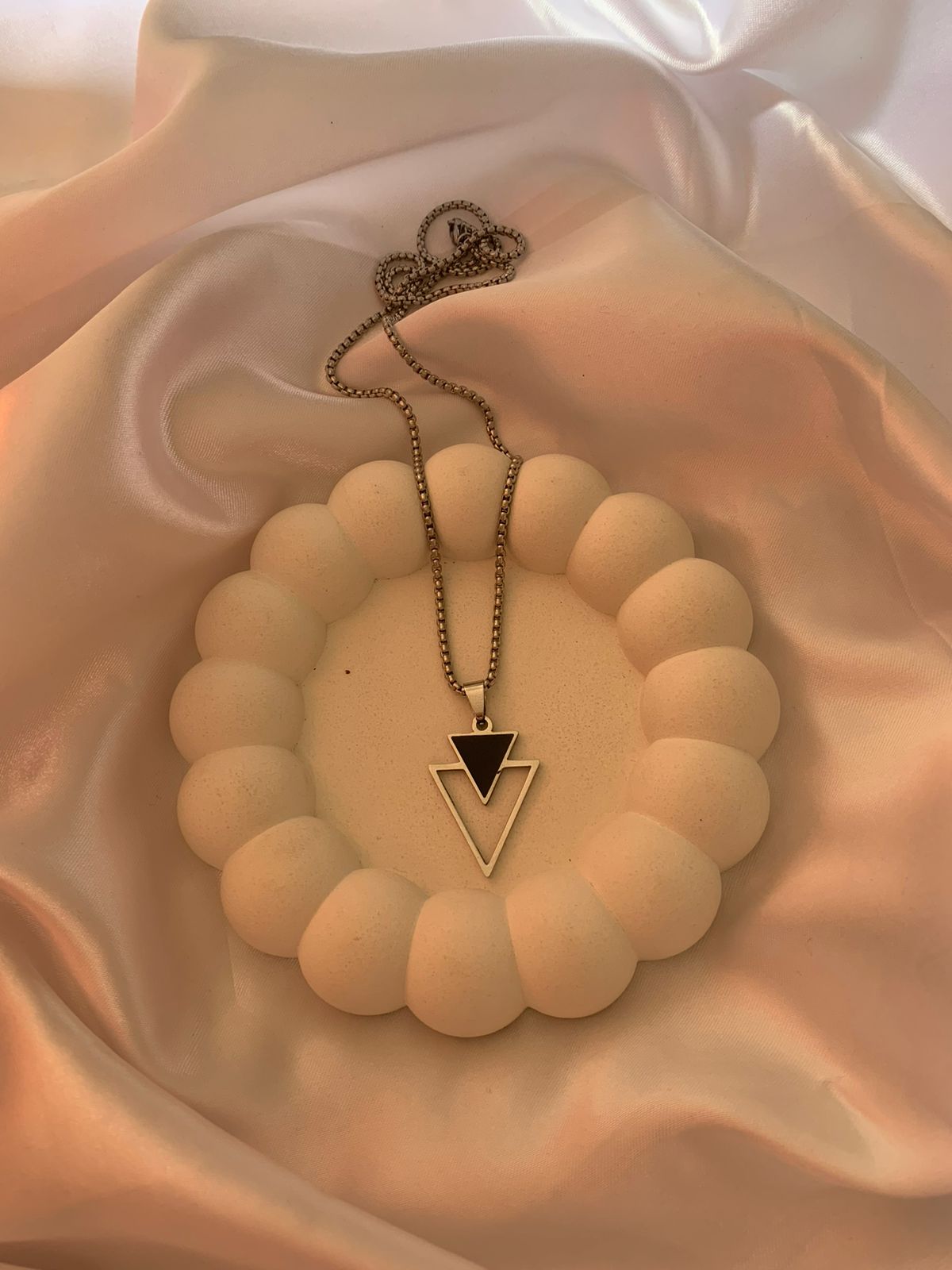 Silver Triangle Necklace