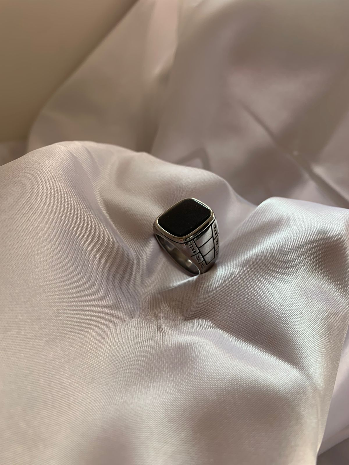 Edge Desing Silver Ring