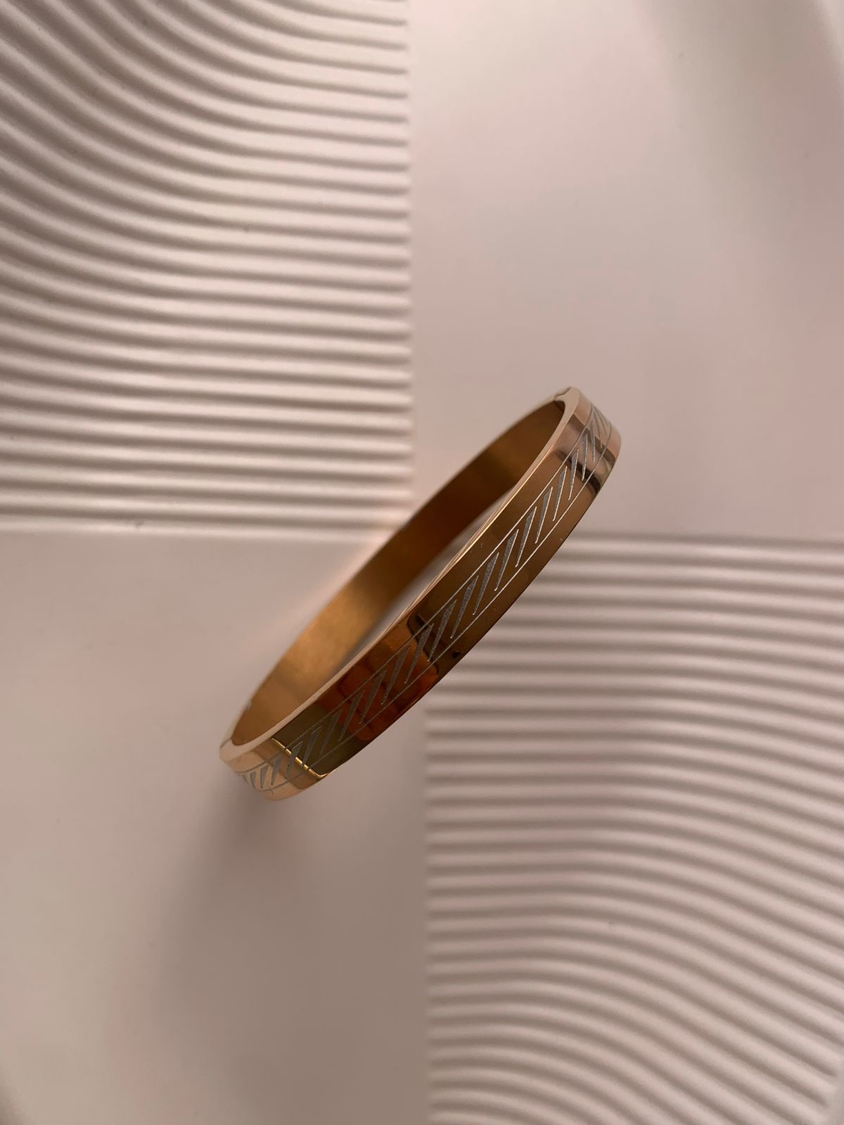 Rose Gold Silver  Kada