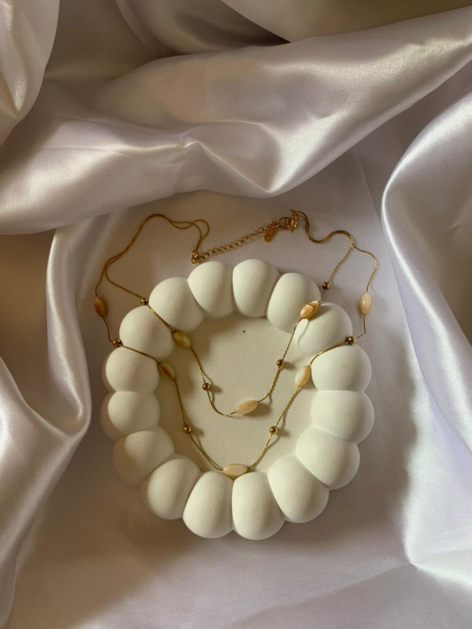 Double Layer Perl Nacklace