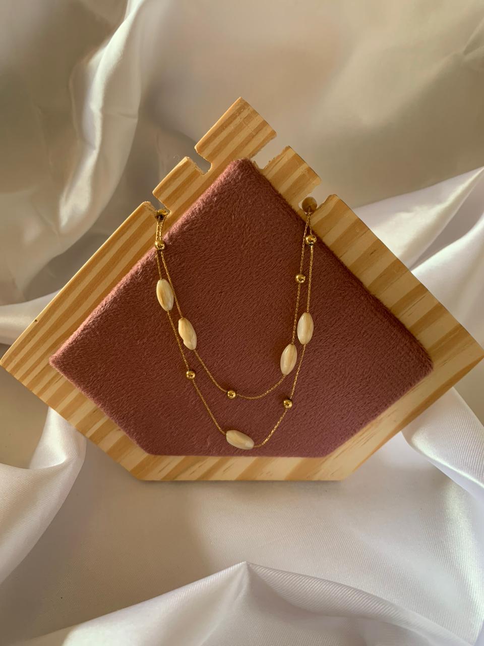 Double Layer Perl Nacklace